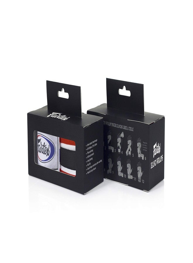 Fairtex HW2 Elastic Cotton Handwraps, 120' and 180" Full Length Hand Wraps-Many Colors (Thai Flag, 180") - Image 2